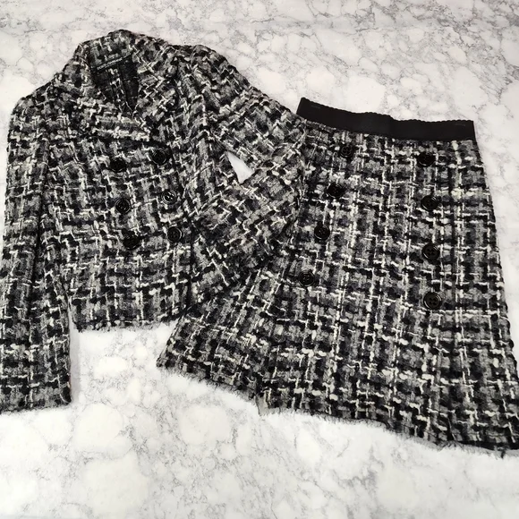 Dolce & Gabbana Monochrome Tweed Set - Picture 2 of 16